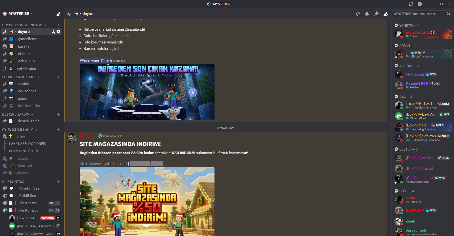 DISCORD SUNUCUMUZ | discord.gg/mysterise